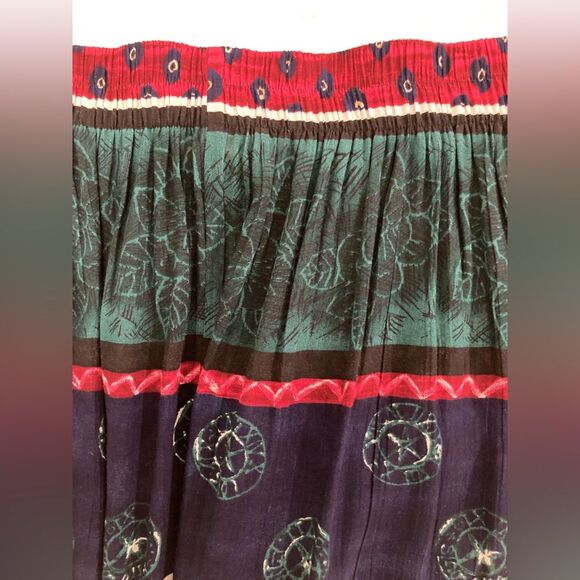 Vintage Michael Taylor Skirt Women's 2X Floral Geometric Midi Crepe Retro - Picture 6 of 10